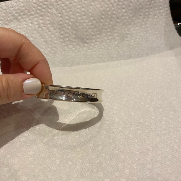 Tiffany & Co. Sterling Silver Estate 1837 Cuff Bracelet - Picture 2 of 14